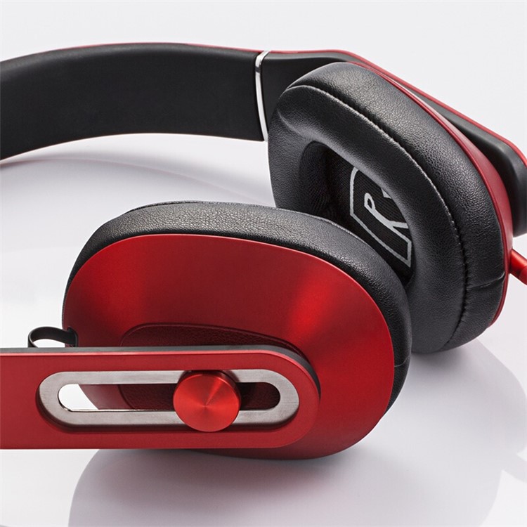 1MORE MK801 3.5mm Universal Over-ear Wired Mega Bass Headphone with Mic and Remote Control - Red-4