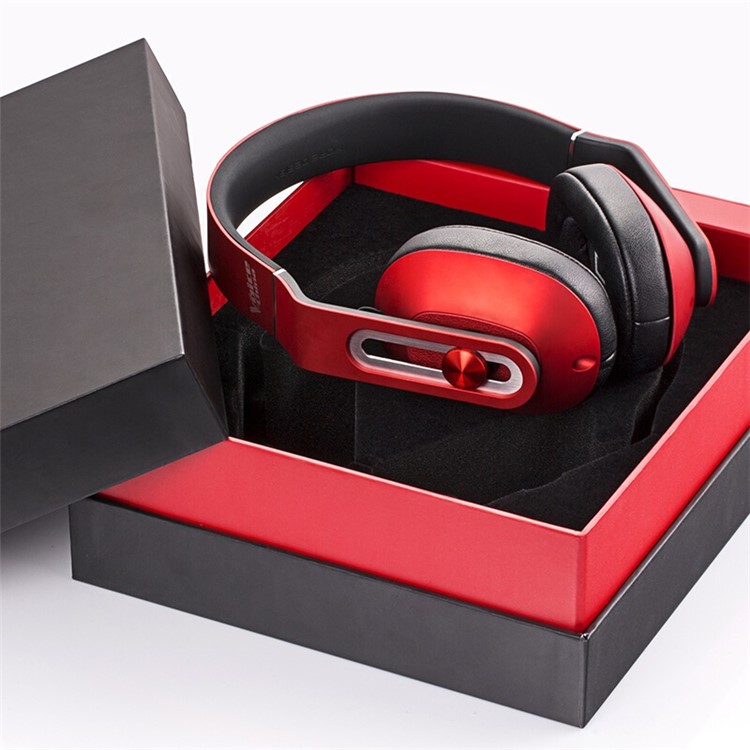 1MORE MK801 3.5mm Universal Over-ear Wired Mega Bass Headphone with Mic and Remote Control - Red-6