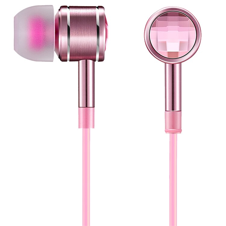 1MORE 1M301 1.25m In-ear Crystal Headphone with Remote and Mic for iPhone Samsung etc. - Pink-1