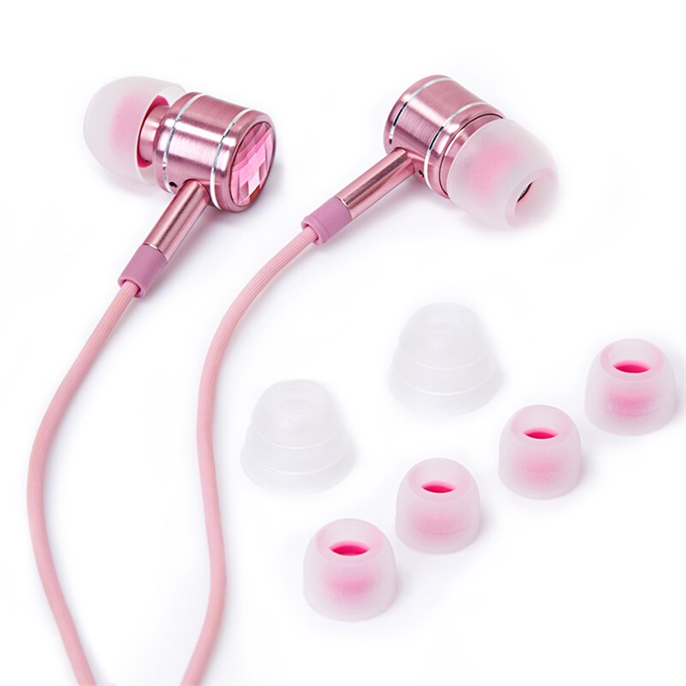 1MORE 1M301 1.25m In-ear Crystal Headphone with Remote and Mic for iPhone Samsung etc. - Pink-4
