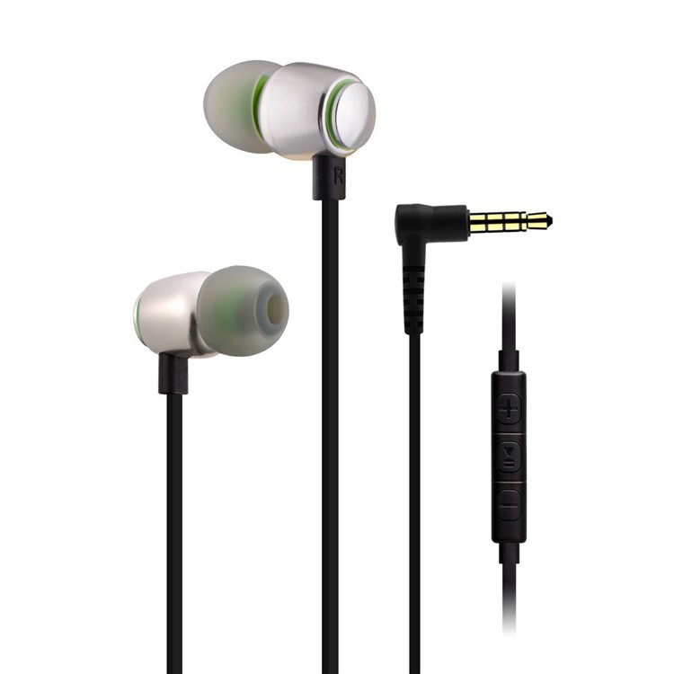 SUNORM Metal 3.5mm In-Ear Noise Isolating Stereo Earphone with Mic - Green-1