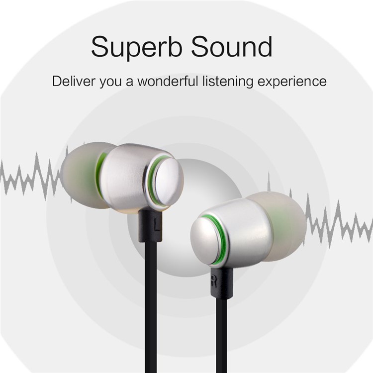SUNORM Metal 3.5mm In-Ear Noise Isolating Stereo Earphone with Mic - Green-5