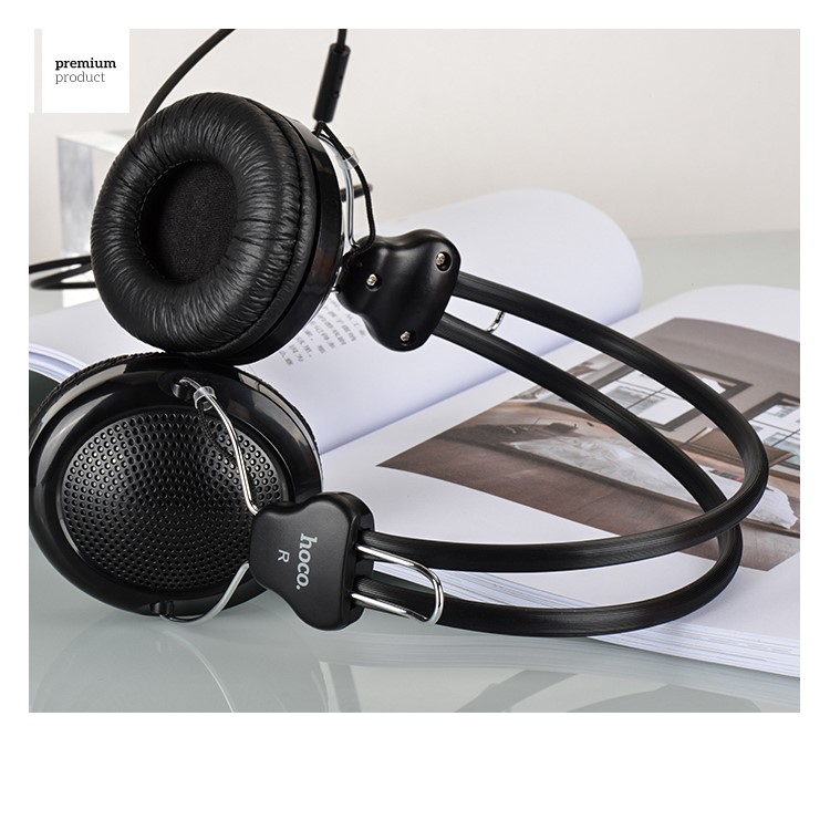 HOCO W5 Manno verdrahtet-Ohr Stereo Kopfhörer mit Fernbedienung und Mic für Samsung Galaxy S8 - Schwarz-3