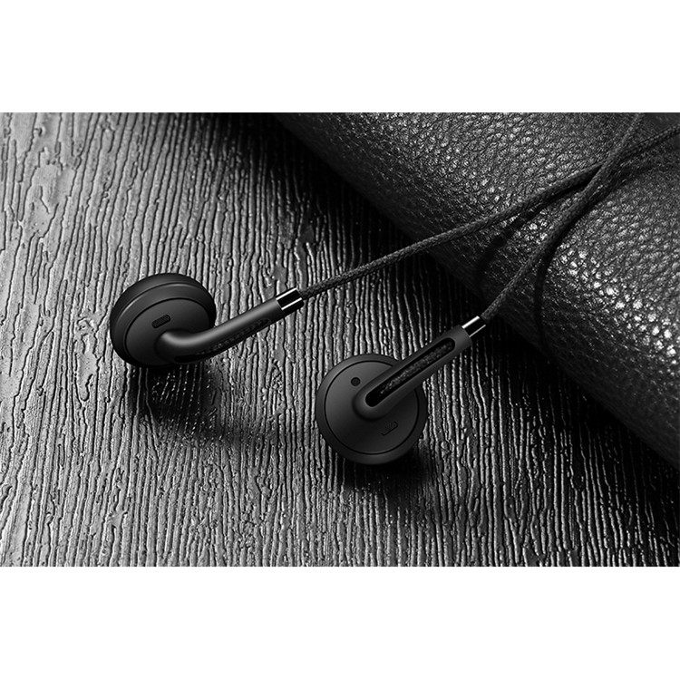 USAMS EP-14 3.5mm Woven Pattern Stereo Earphone Headset with Microphone - Black-10