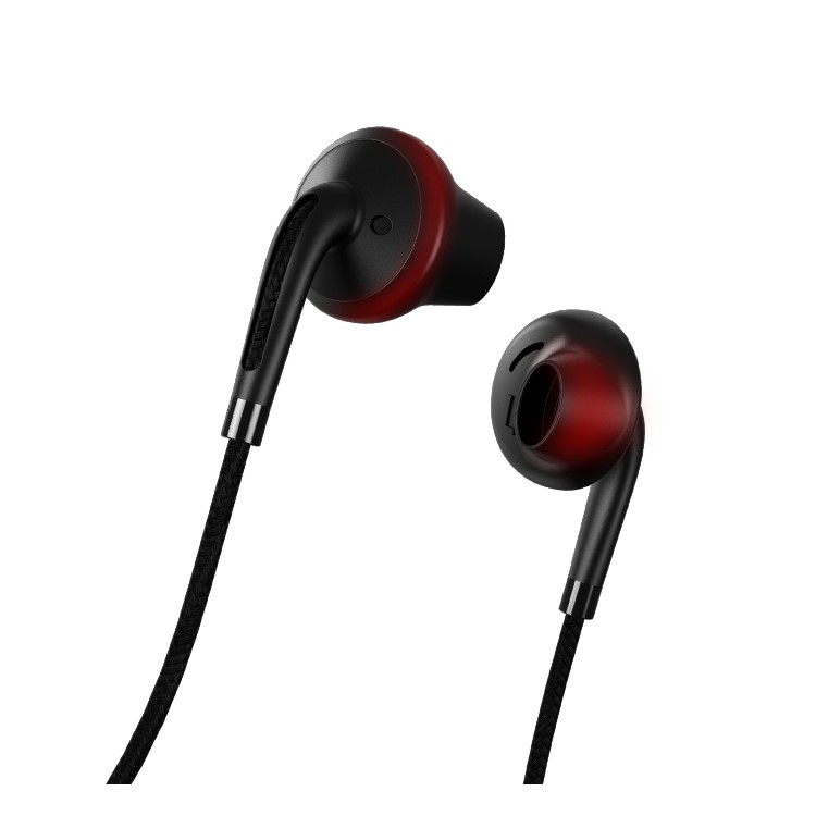 USAMS EP-14 3.5mm Woven Pattern Stereo Earphone Headset with Microphone - Black-6