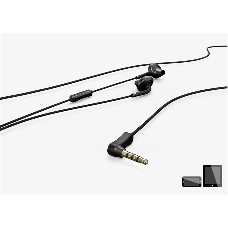 USAMS EP-14 3.5mm Woven Pattern Stereo Earphone Headset with Microphone - Black-8