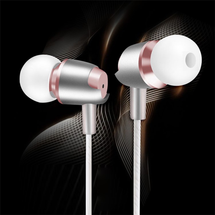 3.5mm Earphone In-ear with Remote and Mic for Xiaomi iPhone Samsung etc - Rose Gold-3
