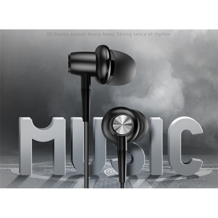JOYROOM E203 In-ear Heavy Bass Headphones 3.5mm Wired Earphone with Drive-by-wire Mic - Black-4