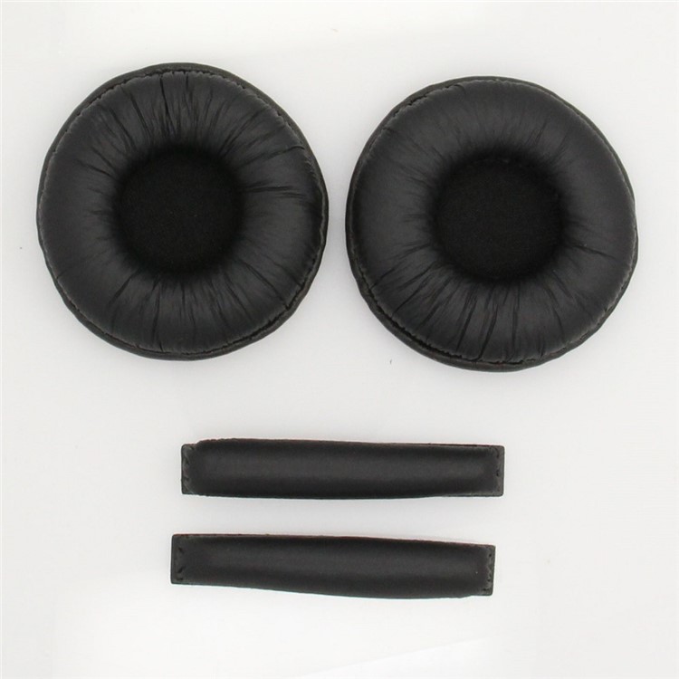 1 Paar Ohrpolster + Stirnband Pad Kissen Ersatz für Sennheiser PX100 PX200 - Schwarz-2