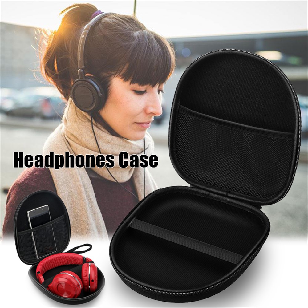 Sac de rangement casque noir Universal Headset Hard Carrying Box Earphone  Case