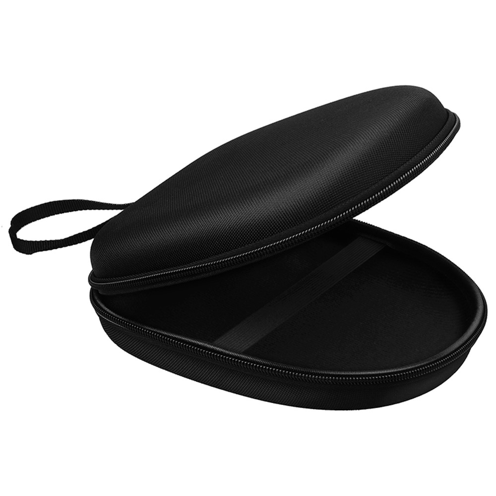 Portable Zippered Runde Geformte Kopfhörer Ohrhörer Tragen Aufbewahrungsbeutel Fall - Schwarz-3