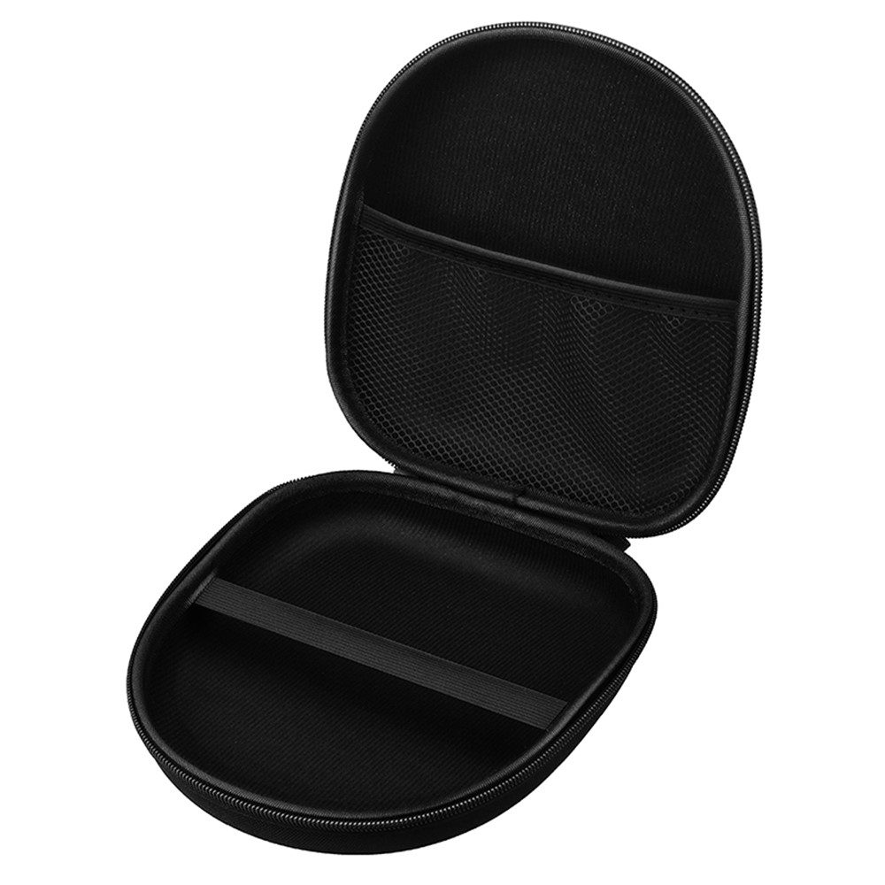 Portable Zippered Runde Geformte Kopfhörer Ohrhörer Tragen Aufbewahrungsbeutel Fall - Schwarz-4