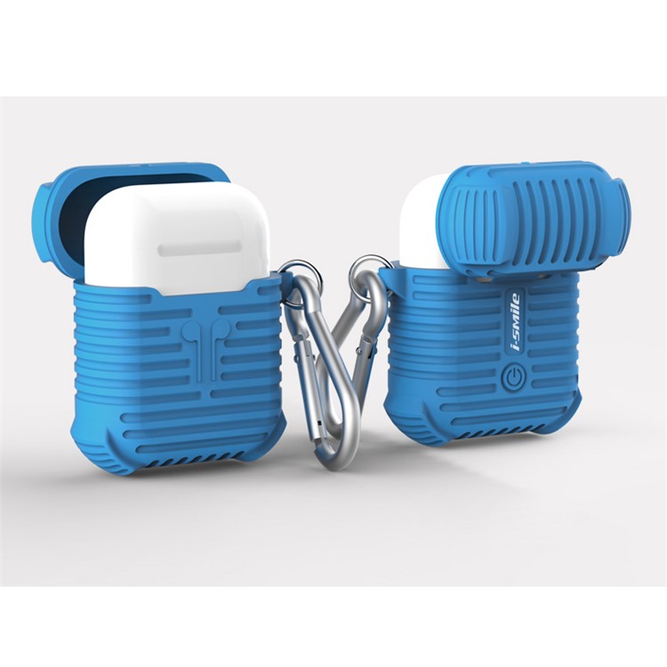 

ISMILE Anti-lost Drop-proof Silicone Gel Protective Holder Cover for Apple Airpods Charging Case - Blue
