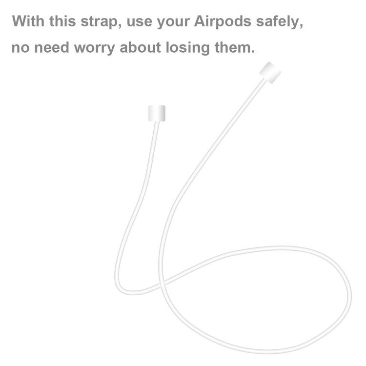 DAITE Silicone Gel Shock Proof Protective Cover and Anti-lost Strap for Apple AirPods - Blue-4