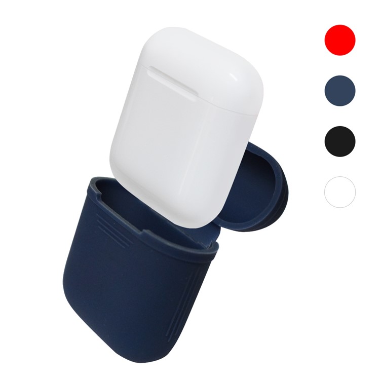 DAITE Silicone Gel Shock Proof Protective Cover and Anti-lost Strap for Apple AirPods - Blue-9
