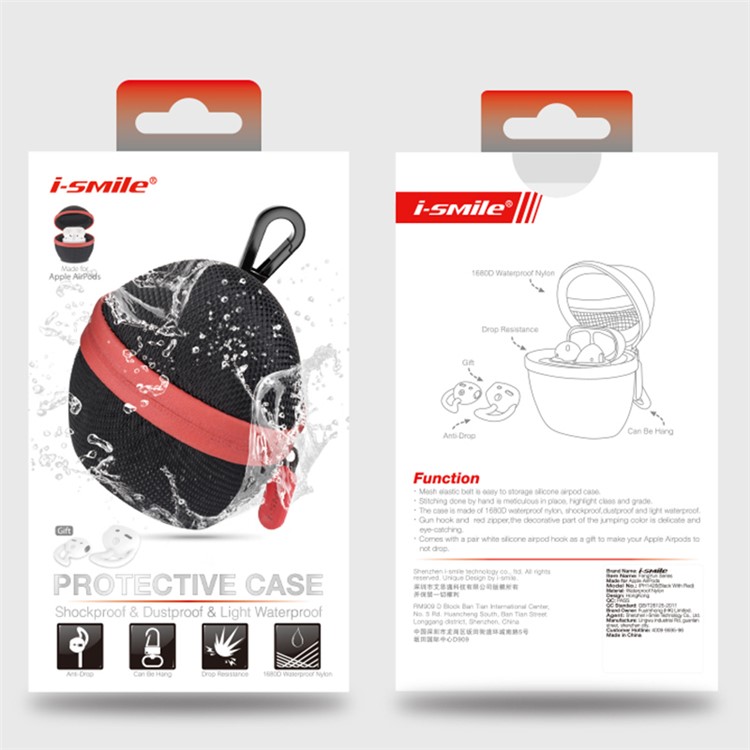 ISMILE Portable Earphone Headphone Earbud Carrying Storage Bag for Apple Airpods-6