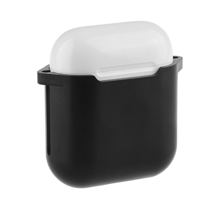 Drop Resistance Silicone Protective Cover with Belt Clip for Apple AirPods Charging Case - Black-4