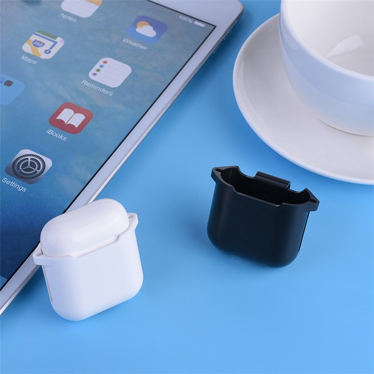 Drop Resistance Silicone Protective Cover with Belt Clip for Apple AirPods Charging Case - Black-8