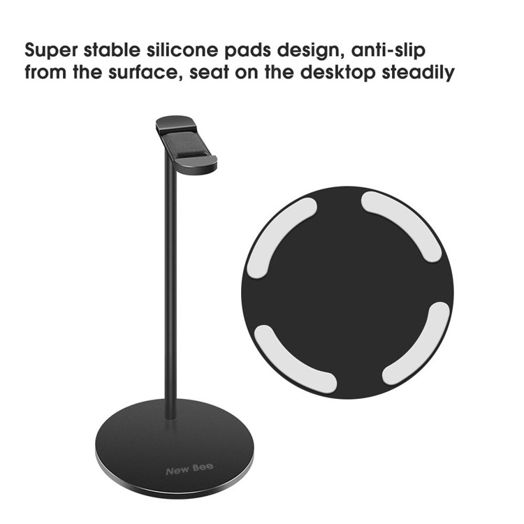 Aluminum Alloy Headphone Holder Stand for Universal Headsets - Black-3