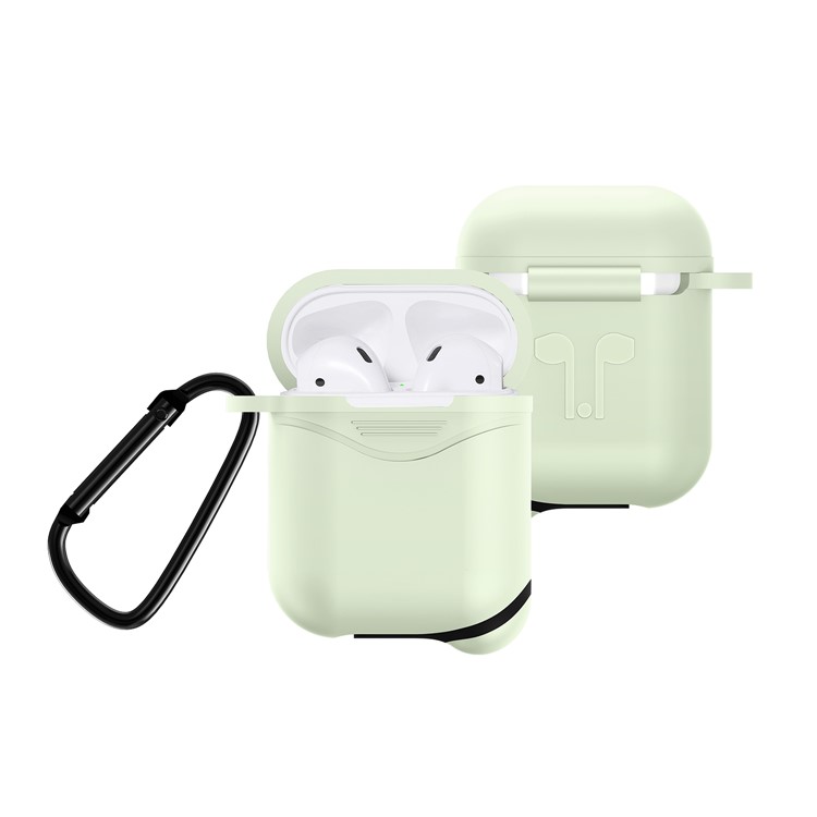 Luminous Mini Dust-proof Drop-proof Silicone Cover Case for Apple AirPods - Fluorescent Green-3