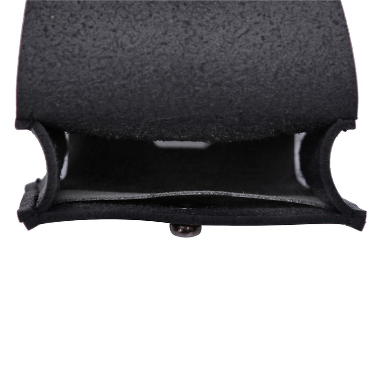 PU Leather Cover Anti-lost Protection Pouch for Apple Airpods Charging Case - Black-7