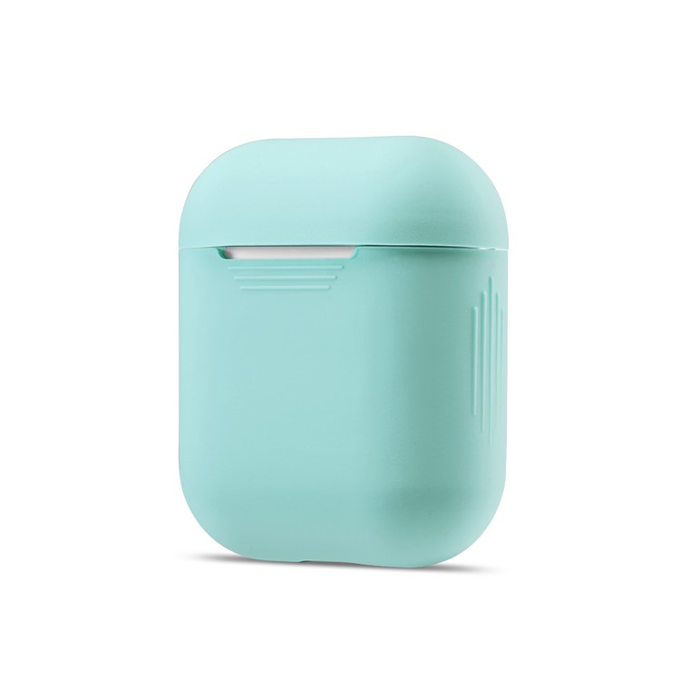 Soft Silicone Shockproof Casing Cover for Apple AirPods Charging Case - Cyan-1