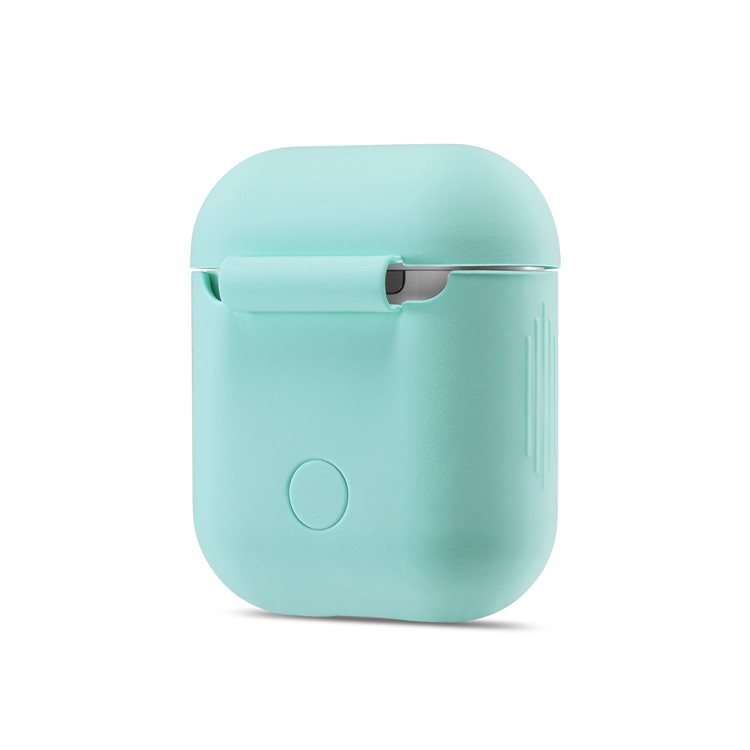 Soft Silicone Shockproof Casing Cover for Apple AirPods Charging Case - Cyan-3