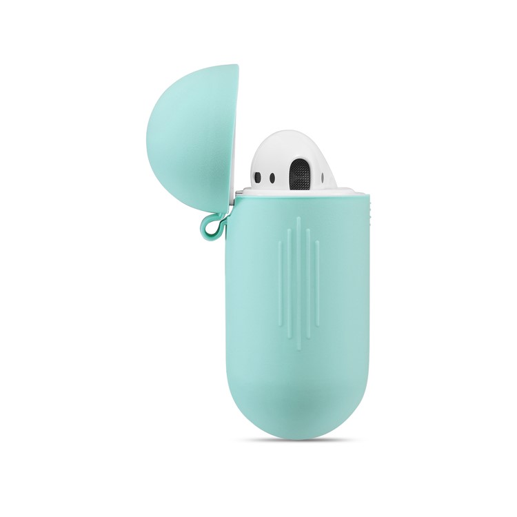 Soft Silicone Shockproof Casing Cover for Apple AirPods Charging Case - Cyan-5
