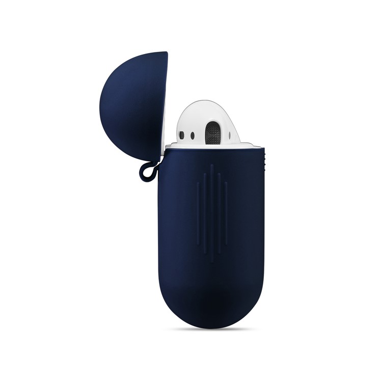 Soft Silicone Shockproof Protective Case for Apple AirPods Charging Case - Dark Blue-5