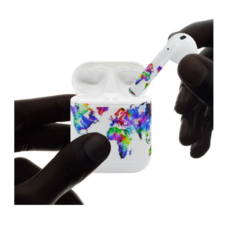 Flowers Pattern Decal Sticker for Apple Airpods Earbud & Charging Box-5
