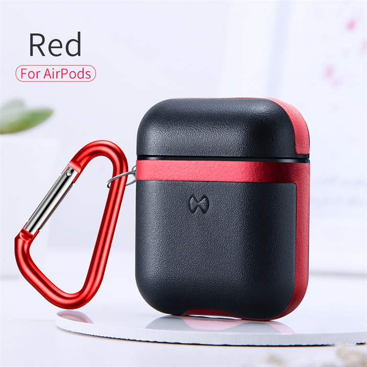 

XUNDD Buck Series Protector Case for Apple AirPods with Charging Case (2016) with Carabiner - Black / Red, AirPods with Charging Case (2016)