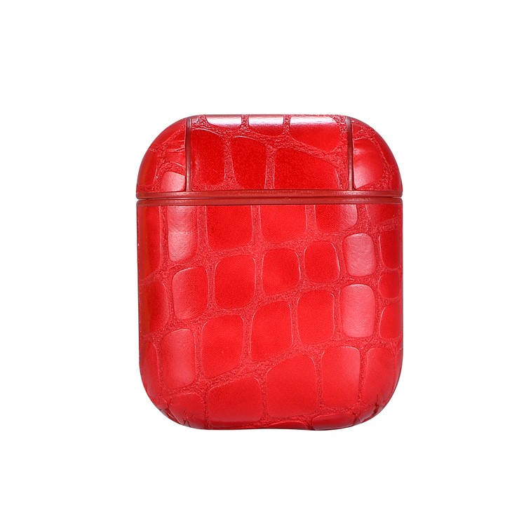 

Crocodile Texture Leather Protection Case for Apple AirPods with Charging Case (2016) - Red, AirPods with Charging Case (2016)