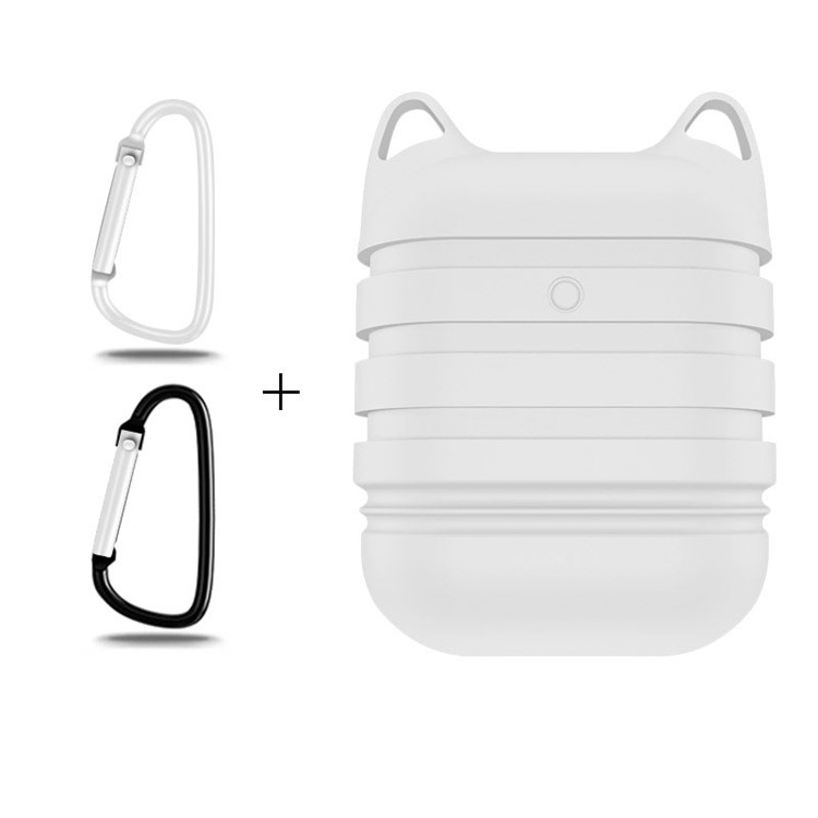 Weiche Silikon-Airpods-Schutzhülle Für Apple-Airpods - Weiß-1