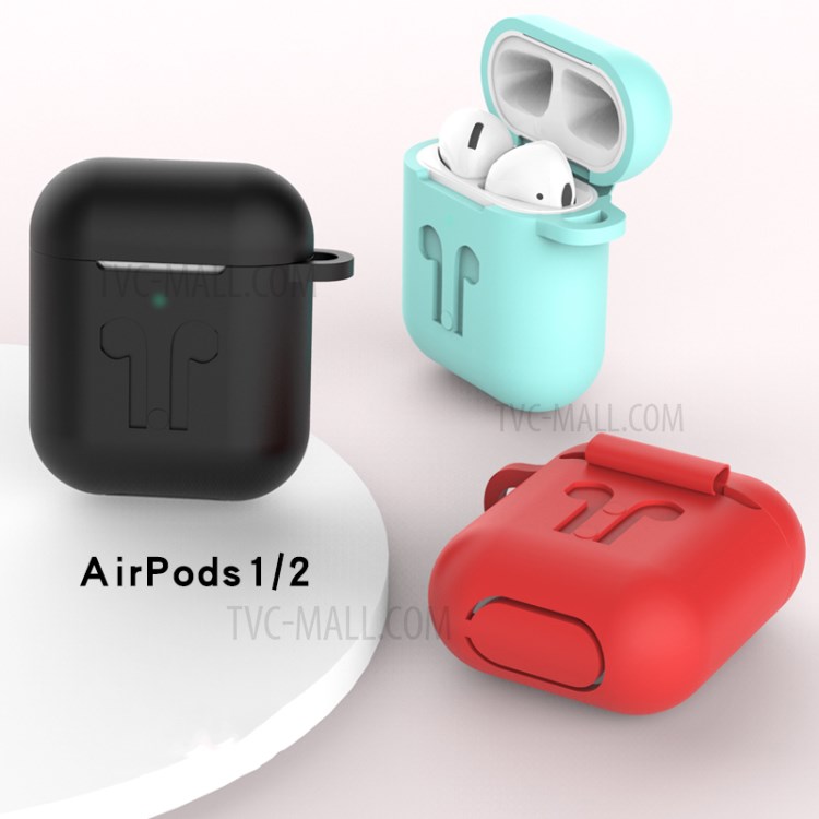 Soft Silicone Protection Case for Apple AirPods Charging Case - Black-2