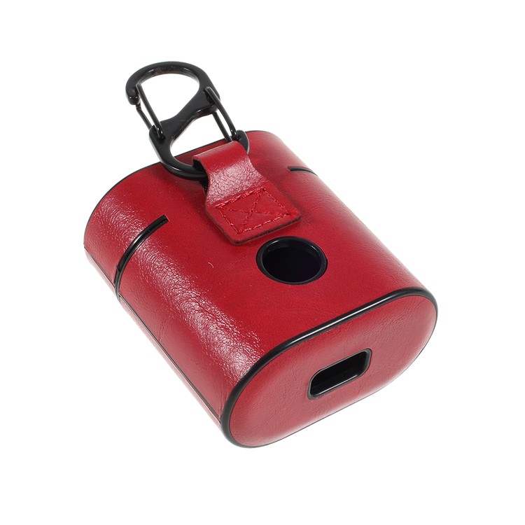 Earphone Protective Cover with Keychain for Apple AirPods with Charging Case (2016) - Red-4
