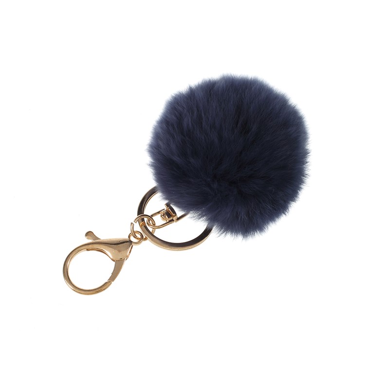 Silicone Case with Hairy Ball Buckle for Apple AirPods with Wireless Charging Case (2019) / AirPods with Charging Case (2019) (2016) - Dark Blue-4