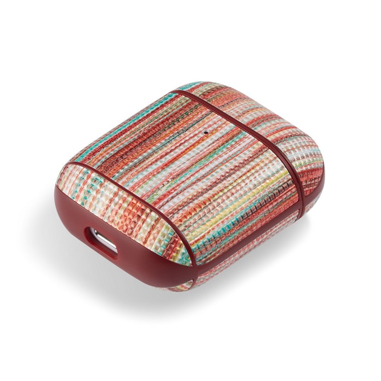 Printing Style Genuine Leather AirPods Case for Apple AirPods with Wireless Charging Case (2019) / Charging Case (2019) (2016) - Multi-color-10
