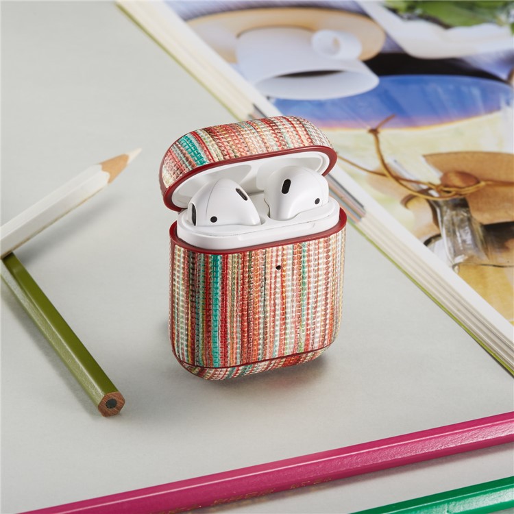 Printing Style Genuine Leather AirPods Case for Apple AirPods with Wireless Charging Case (2019) / Charging Case (2019) (2016) - Multi-color-14