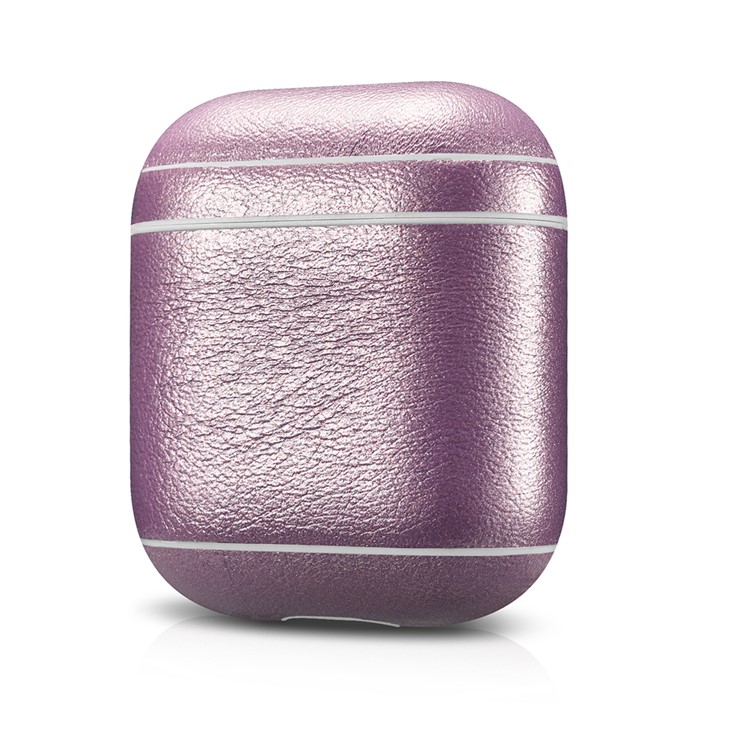 Sparkle Glittery Skin Leather Shell for Apple AirPods with Wireless Charging Case (2019) / AirPods with Charging Case (2019) (2016) - Purple-2