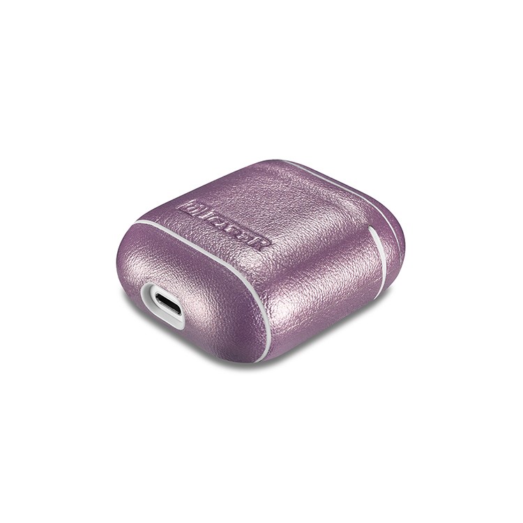 Sparkle Glittery Skin Leather Shell for Apple AirPods with Wireless Charging Case (2019) / AirPods with Charging Case (2019) (2016) - Purple-7