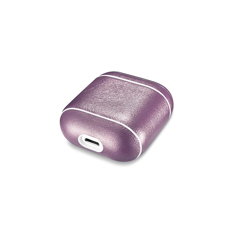 Sparkle Glittery Skin Leather Shell for Apple AirPods with Wireless Charging Case (2019) / AirPods with Charging Case (2019) (2016) - Purple-8