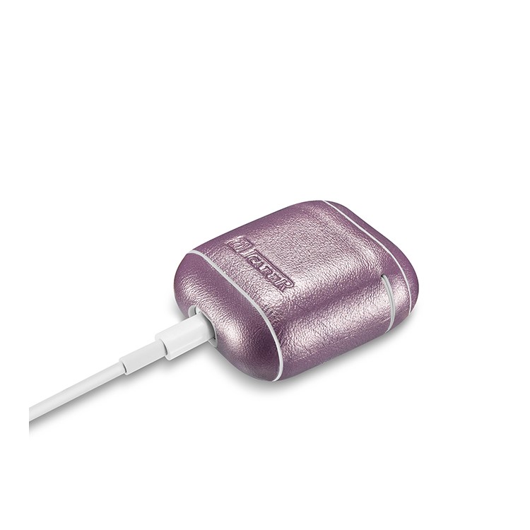 Sparkle Glittery Skin Leather Shell for Apple AirPods with Wireless Charging Case (2019) / AirPods with Charging Case (2019) (2016) - Purple-9