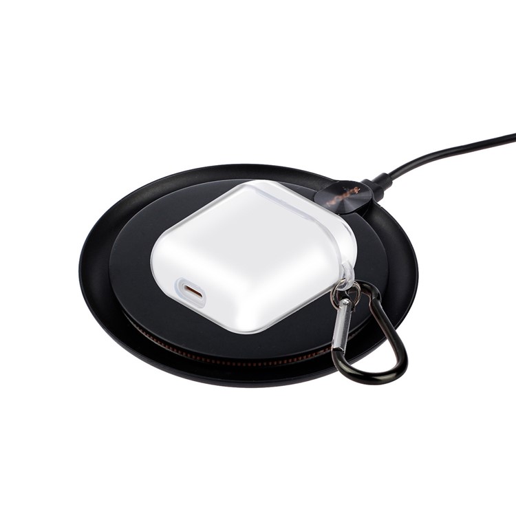 Custodia In TPU Trasparente Con Gancio Per Airpods Apple Con Custodia Di Ricarica Wireless (2019) / Airpods With Charge Case (2019) (2016)-3