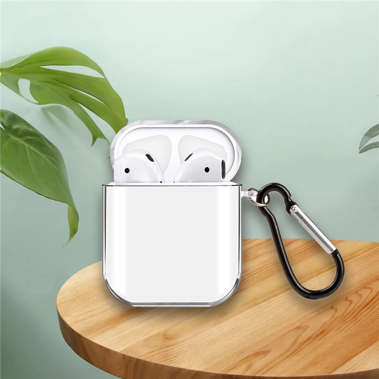 Custodia In TPU Trasparente Con Gancio Per Airpods Apple Con Custodia Di Ricarica Wireless (2019) / Airpods With Charge Case (2019) (2016)-4
