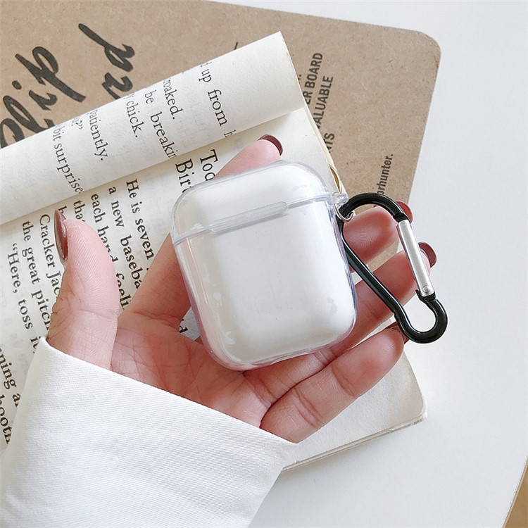 Custodia In TPU Trasparente Con Gancio Per Airpods Apple Con Custodia Di Ricarica Wireless (2019) / Airpods With Charge Case (2019) (2016)-7