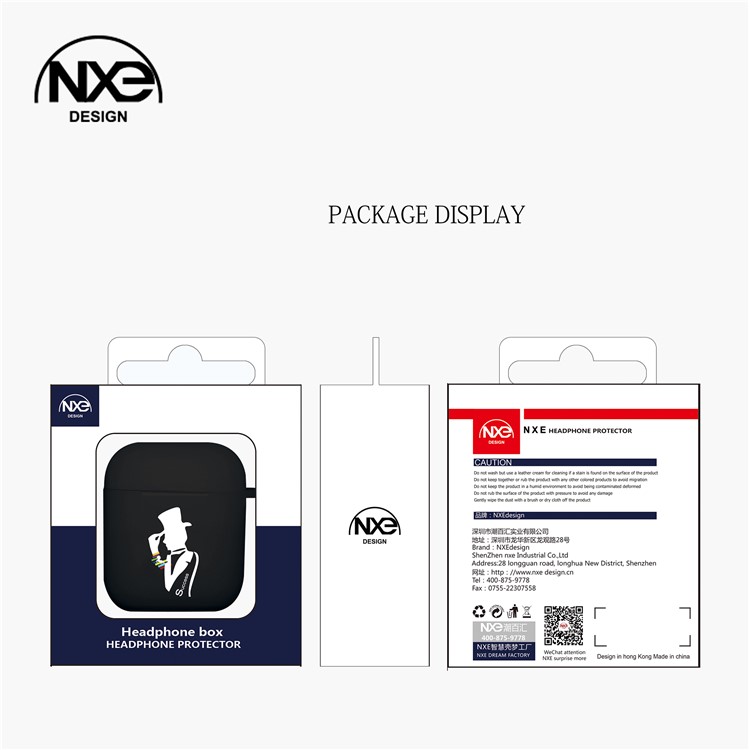 NXE Matte TPU Case for Apple AirPods with Wireless Charging Case (2019) / AirPods with Charging Case (2019)/(2016) - Cool Man-6
