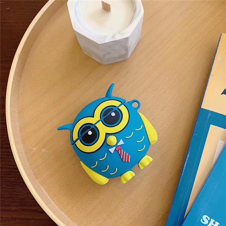 Silicone Cute Owl Case for Apple AirPods with Charging Case (2019)/(2016)/Wireless Charging Case (2019) - Bow-4