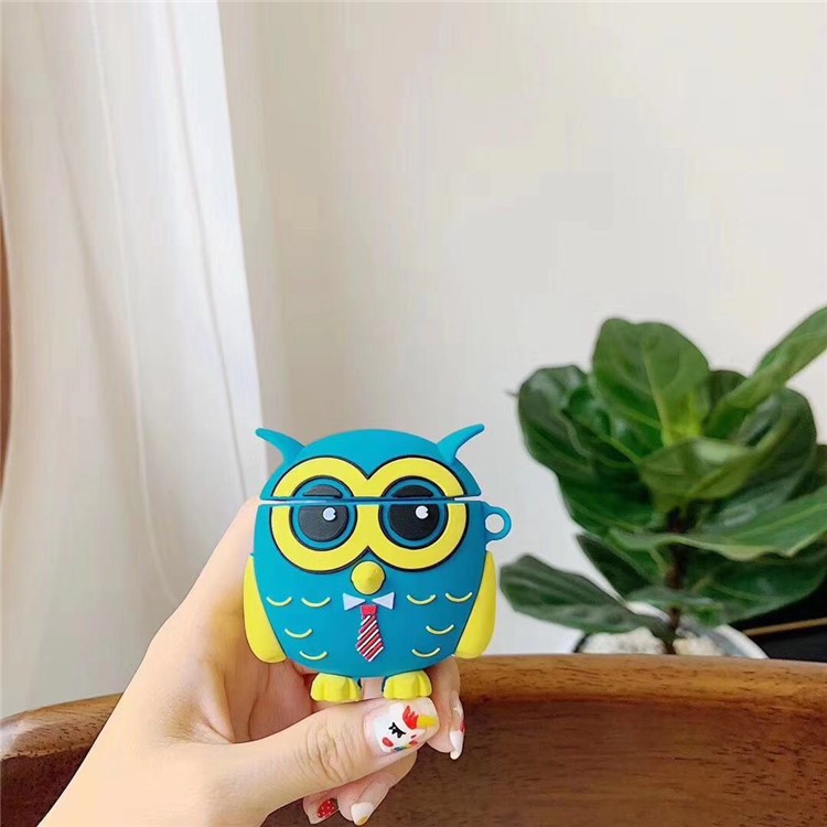 Silicone Cute Owl Case for Apple AirPods with Charging Case (2019)/(2016)/Wireless Charging Case (2019) - Bow-6