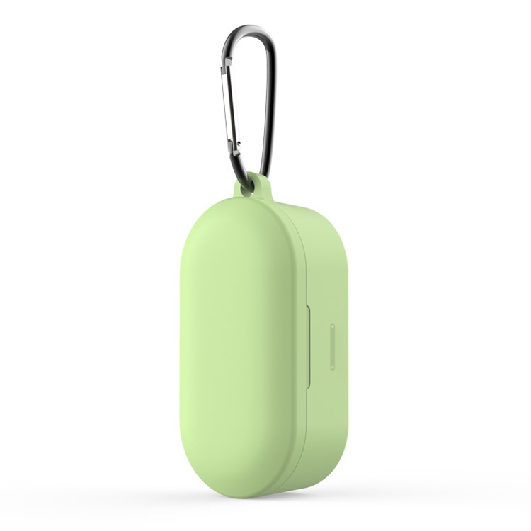 Solid Color Silicone Case for QCY-T1S Bluetooth Headsets - Green