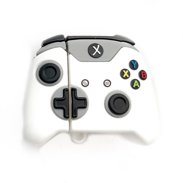 Silicone Xbox Handle Headphone Case for Apple AirPods with Charging Case (2019)/(2016)/Wireless Charging Case (2019) - White-2